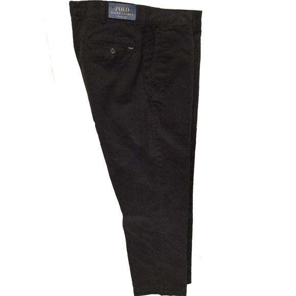 NEW Polo Ralph Lauren Classic Fit Chinos Pants!42 x 34BlackFlat Front